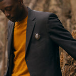 JAMES WOLFE® BLACK WOLF | Crystal Unisex Brooch