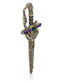 JAMES WOLFE® MIDNIGHT GREEN DAGGER | Crystal Unisex Brooch