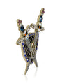JAMES WOLFE® BLUE SHIELD | Crystal Unisex Brooch