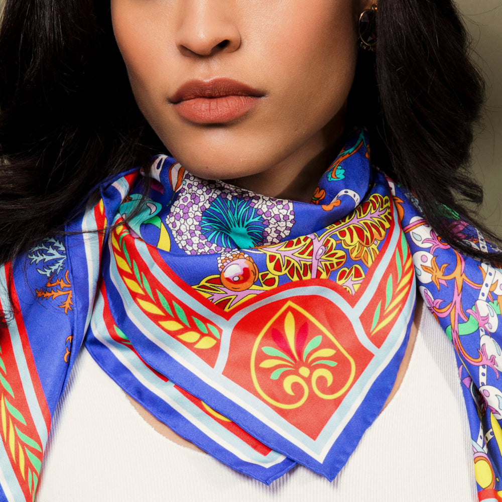 JAMES WOLFE® TECHNICOLOR DAYDREAM Silk Scarf