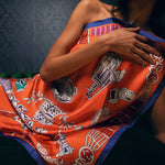 JAMES WOLFE® SUNDOWN IN MONACO | Hand rolled 100% Silk Scarf