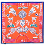 JAMES WOLFE® SUNDOWN IN MONACO | Hand rolled 100% Silk Scarf